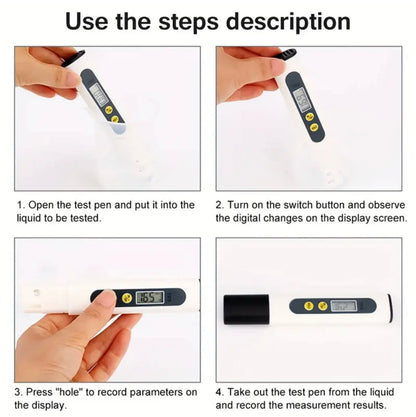 PH TDS Meter Digital Tester Pen, SPA Water Quality Monitor